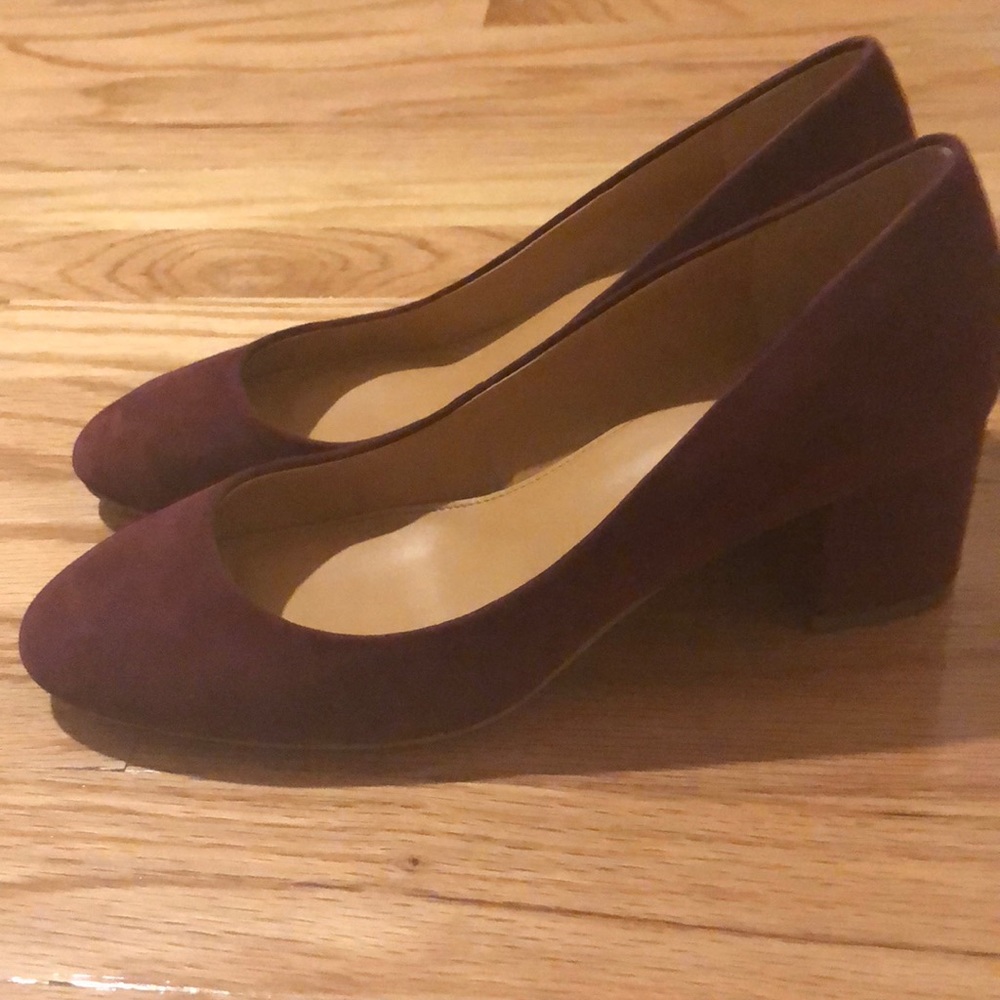 Like New! JCREW Maroon Block Heels